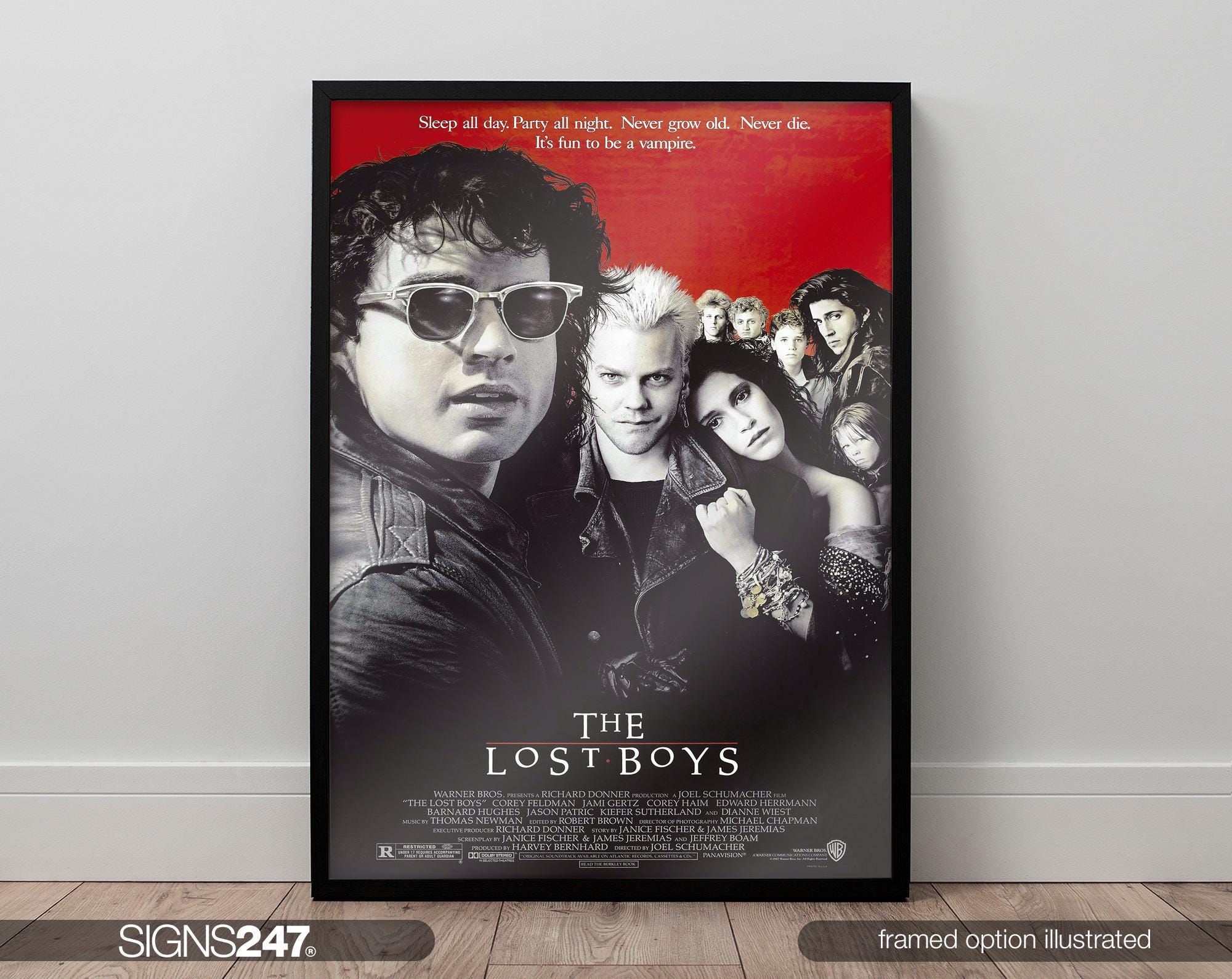 The Lost Boys Poster | 1987 | Movie Poster | Movie Prints For Cinema Rooms | Wall Art | Home Decor | A0 A1 A2 A3 A4 A5