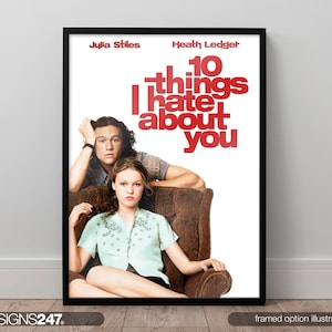 10 Things I Hate About You Poster | Movie Poster | Movie Prints For Cinema Rooms | Wall Art | Home Decor | A0 A1 A2 A3 A4 A5