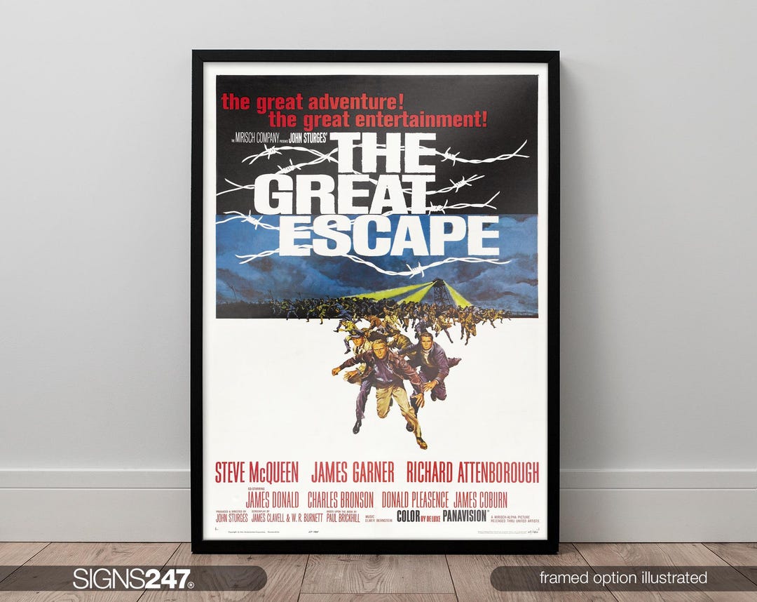 The Great Escape Steve Mcqueen Poster | Movie Poster | Movie