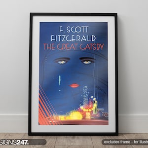 The Great Gatsby Book Cover Poster | Movie Poster | Movie Prints For Cinema Rooms | Wall Art | Home Decor | A0 A1 A2 A3 A4 A5