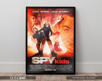 Spy Kids Poster | Antonio Banderas | Carla Gugino | Alan Cumming | 2001 | Movie Poster | Movie Prints For Cinema Rooms | A0 A1 A2 A3 A4 A5