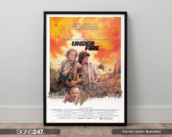 Sous le feu de l'affiche | Nick Nolte | Gene Hackman | Joanna Cassidy | 1983 | Affiche de film | Impressions de films pour salles de cinéma | Art mural | Décoration d'intérieur