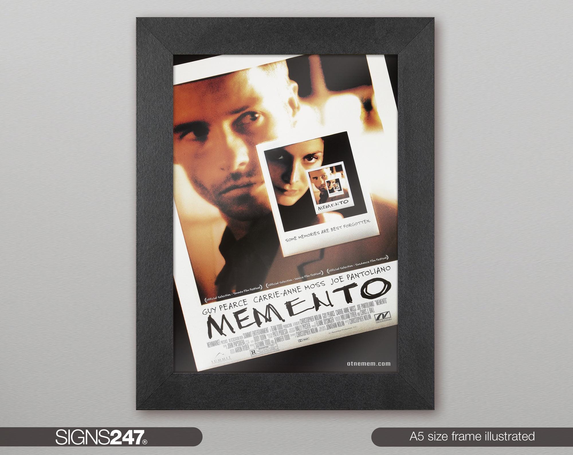 Memento Movie Poster | Christopher Nolan | Guy Pearce | Carrie