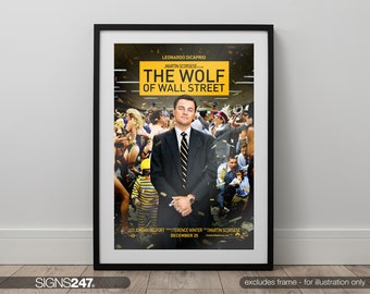 The Wolf Of Wall Street Movie Poster | Leonardo Dicaprio | Martin Scorsese | 2013 | Movie Prints For Cinema Rooms | Wall Art | Home Decor