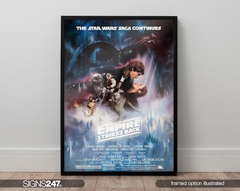 Star Wars The Empire Strikes Back Poster | Movie Poster | Movie Prints For Cinema Rooms | Wall Art | Home Decor | A0 A1 A2 A3 A4 A5