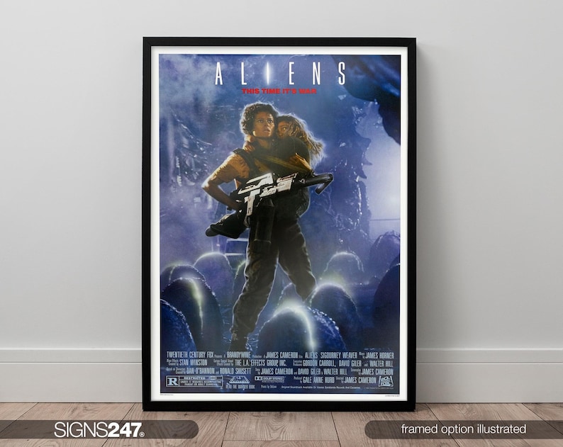 Aliens Movie Film Poster Alien 2 Sequel | Movie Poster | Wall Art Print ...