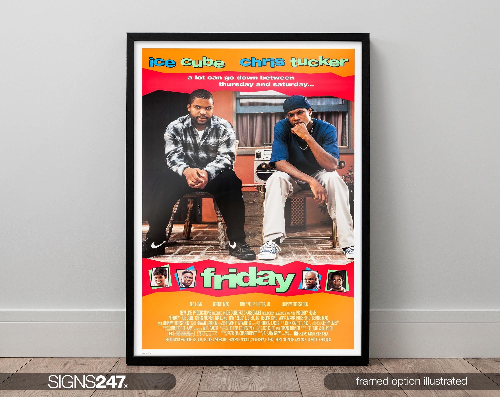 Friday Poster | Ice Cube | Chris Tucker | Nia Long | 1995 | Movie