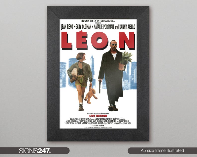 Leon The Professional Jean Reno Gary Oldman Movie Poster
