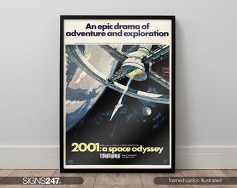 Póster de Stanley Kubricks: 2001: Odisea del Espacio / Póster de película / Láminas de cine / Arte mural / Decoración del hogar / Tamaño A0 A1 A2 A3 A4 A5