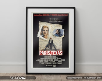 Paris, Texas Movie Poster | Harry Dean Stanton | Nastassja Kinski | 1984 | Movie Prints For Cinema Rooms | Home Decor | A0 A1 A2 A3 A4 A5