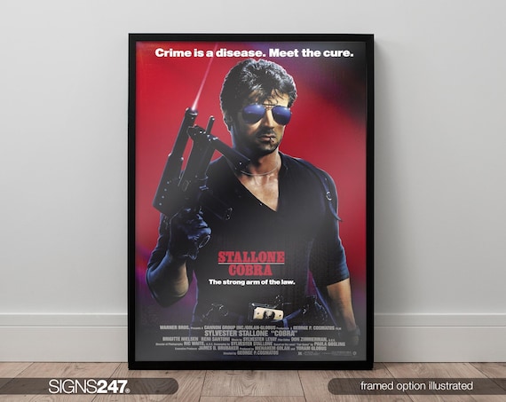 Cobra Poster | Movie Poster | Sylvester Stallone | 1986 | Movie