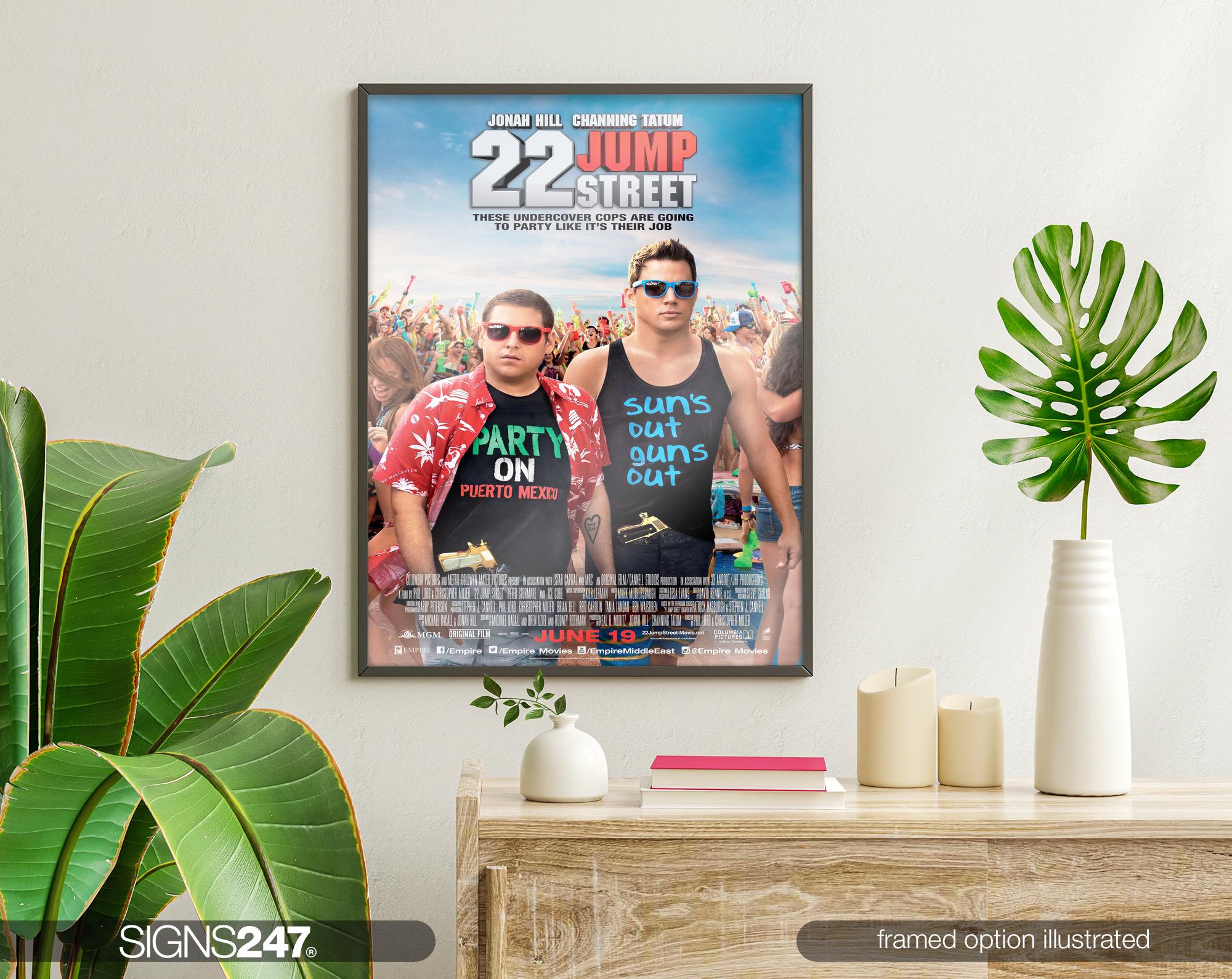 22 Jump Street Poster | Jonah Hill | Channing Tatum | Ice Cube | 2014 |  Movie Poster | Movie Prints for Cinema Rooms | Wall Art | Home Decor - Etsy, image size:2000x1589
