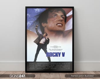 Rocky 5 Poster | Movie Poster | Sylvester Stallone | 1990 | Movie Prints For Cinema Rooms | Wall Art | Home Decor | A0 A1 A2 A3 A4 A5