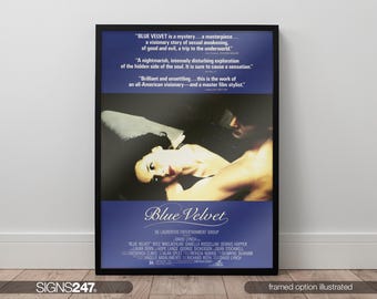 Blue Velvet Poster | Movie Poster | 1986 | Movie Prints For Cinema Rooms | Wall Art | Home Decor | A0 A1 A2 A3 A4 A5