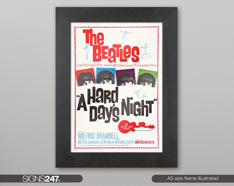 The Beatles A Hard Days Night Movie Poster