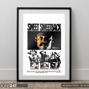 Sweet Sweetback's Baadasssss Song Poster | Melvin Van Peebles | Jerry Gross | 1971 | Movie Poster | Cinema Room Poster | A0 A1 A2 A3 A4 A5