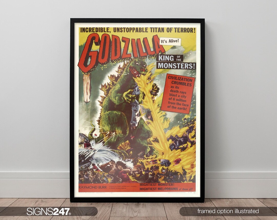 Godzilla King of the Monsters 1956 Vintage Poster Movie Poster