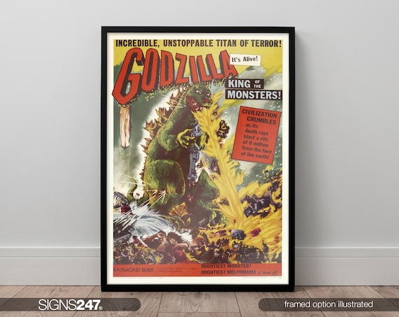 Godzilla King of the Monsters 1956 Vintage Poster | Movie Poster
