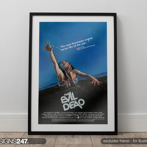 Evil Dead Poster | Movie Poster | Movie Prints For Cinema Rooms | Wall Art | Home Decor | A0 A1 A2 A3 A4 A5