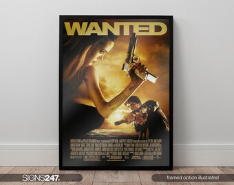 Wanted Poster | Movie Poster | 2008 | Movie Prints For Cinema Rooms | Wall Art | Home Decor | A0 A1 A2 A3 A4 A5