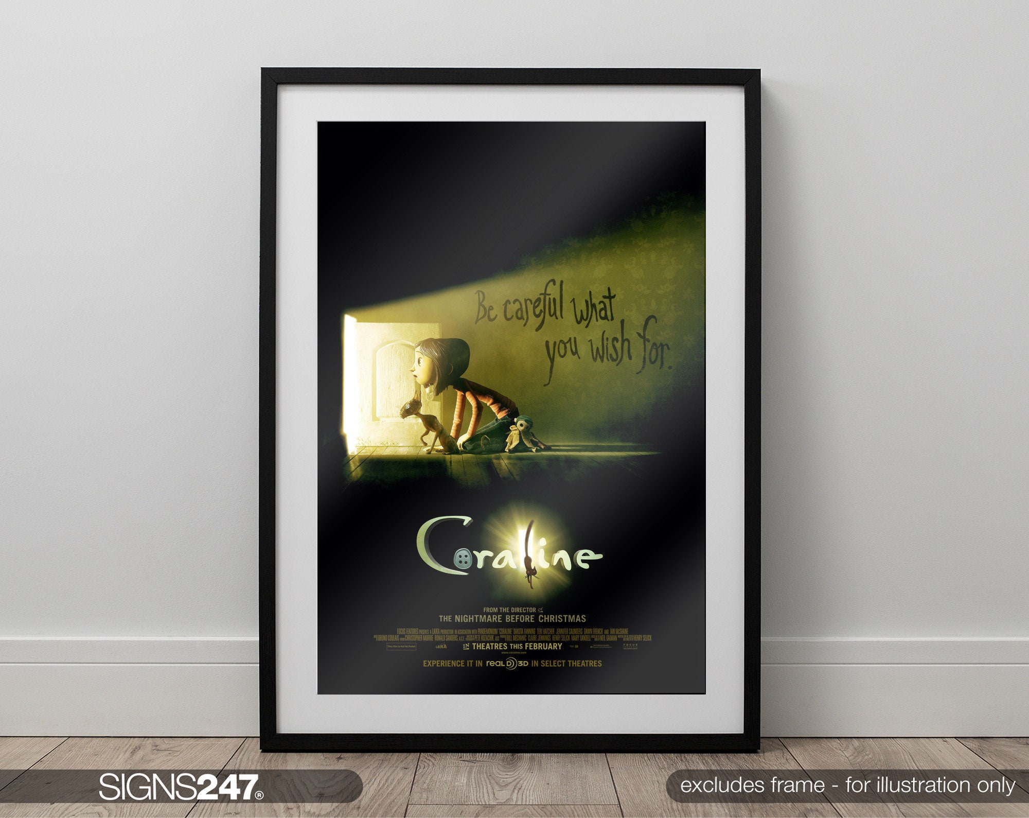 Coraline Movie Poster Movie Prints for Cinema Rooms Wall Art Home Decor A0  A1 A2 A3 A4 A5 