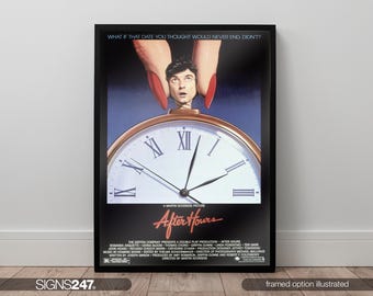 Póster de After Hours / Póster de la película / Martin Scorsese / 1985 / Láminas de cine / Arte mural / Decoración del hogar / Tamaño A0 A1 A2 A3 A4 A5