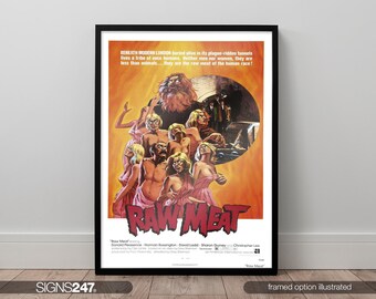 Raw Meat Death Line Poster | Movie Poster | Movie Prints For Cinema Rooms | Wall Art | Home Decor | A0 A1 A2 A3 A4 A5