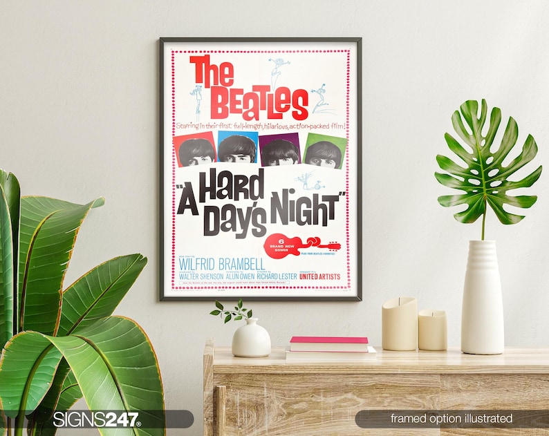 The Beatles A Hard Days Night Movie Poster
