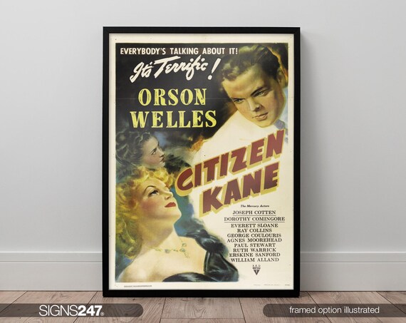 Citizen Kane Orson Welles Poster | Movie Poster | Movie Prints For Cinema Rooms | Wall Art | Home Decor | A0 A1 A2 A3 A4 A5
