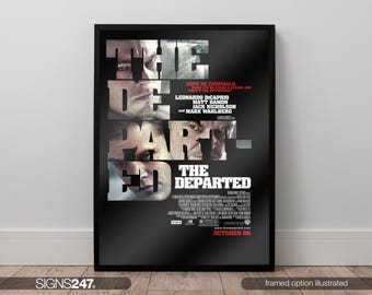 The Departed Poster | Movie Poster | Martin Scorsese | 2006 | Movie Prints For Cinema Rooms | Wall Art | Home Decor | A0 A1 A2 A3 A4 A5