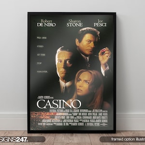Casino Robert De Niro Sharon Stone Joe Pesci Movie Poster | Movie Prints For Cinema Rooms | Wall Art | Home Decor | A0 A1 A2 A3 A4 A5