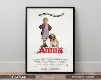 Annie 80's Poster | Movie Poster | Movie Prints For Cinema Rooms | Wall Art | Home Decor | A0 A1 A2 A3 A4 A5