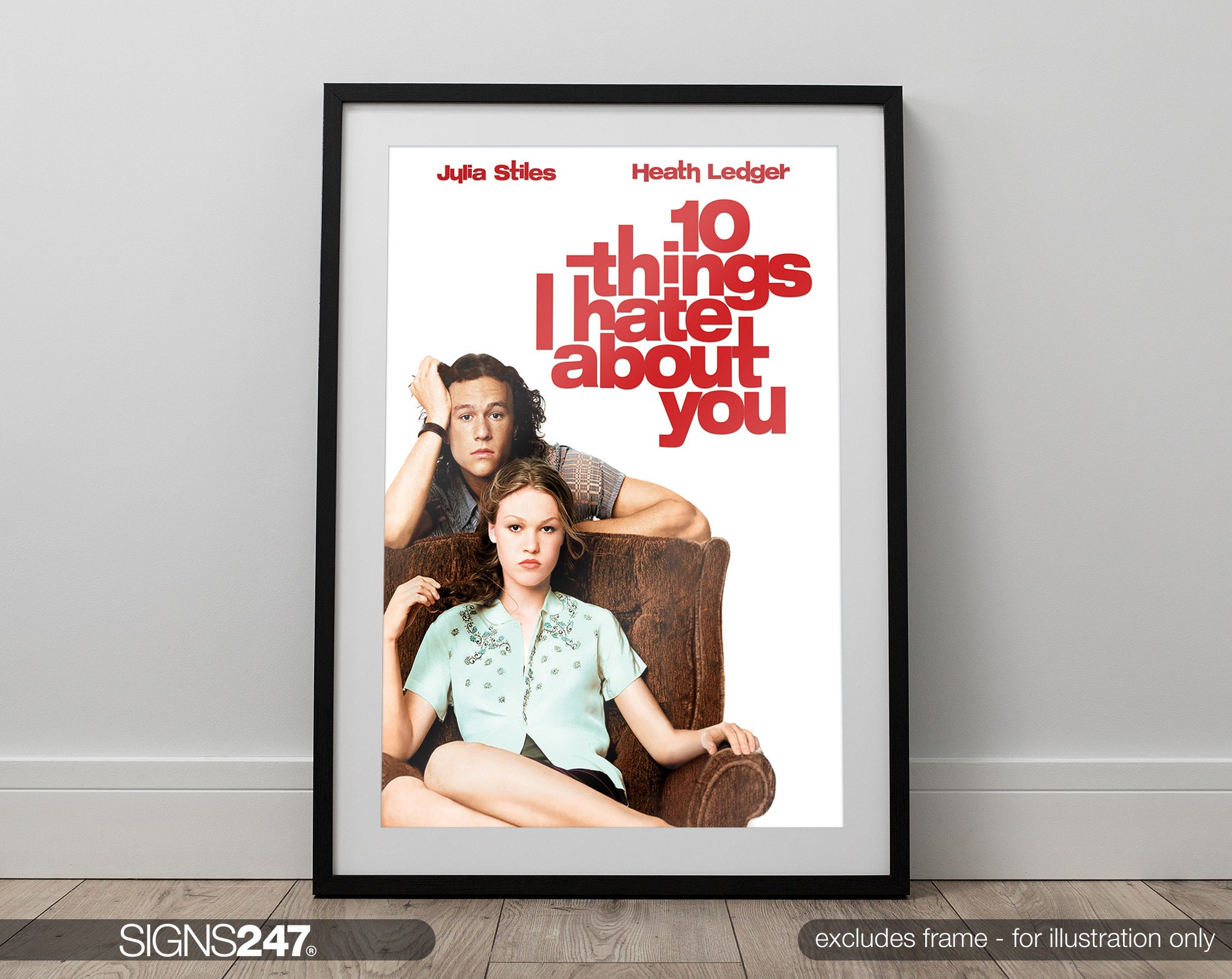 10 Things I Hate About You Movie Poster Movie Prints for Cinema Rooms Wall  Art Home Decor A0 A1 A2 A3 A4 A5 