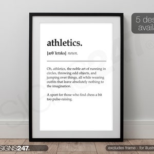 Athletics Poster | Athletics Quote Definition Poster | Printed Poster | Funny | Poster Prints | Wall Art | Home Decor | A0 A1 A2 A3 A4 A5
