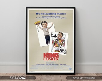 The King Of Comedy Movie Poster | Martin Scorsese | Robert De Niro | Jerry Lewis | 1982 | Movie Prints For Cinema Rooms | A0 A1 A2 A3 A4 A5