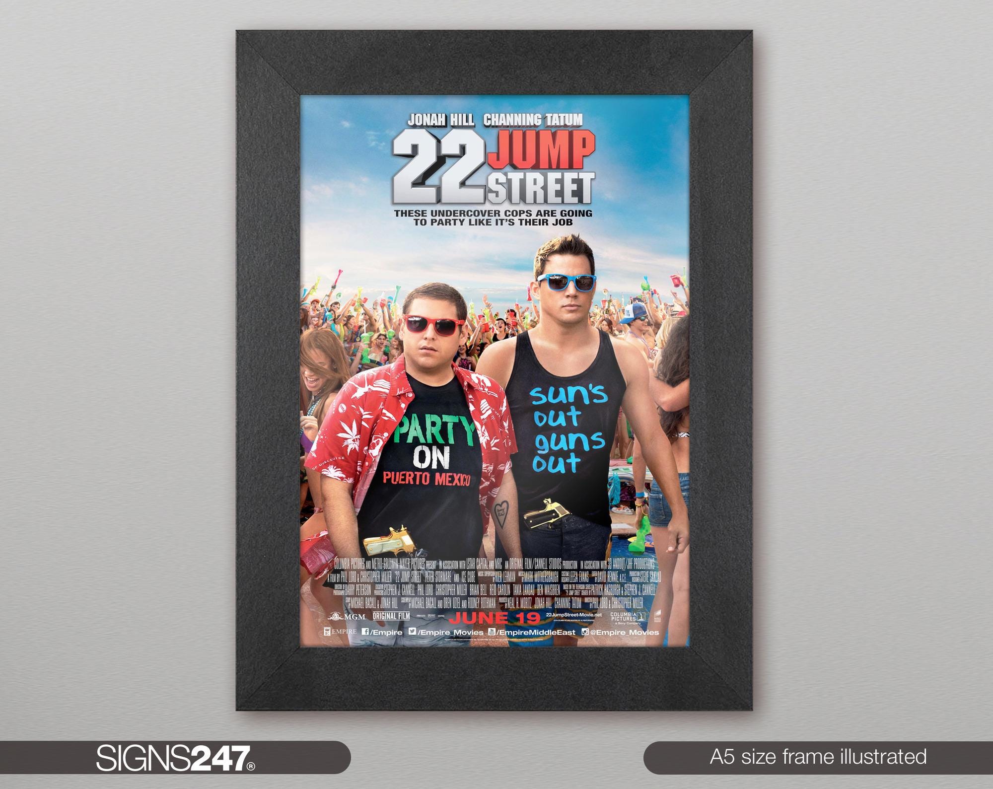 22 Jump Street Poster | Jonah Hill | Channing Tatum | Ice Cube | 2014 |  Movie Poster | Movie Prints for Cinema Rooms | Wall Art | Home Decor - Etsy, image size:2000x1589