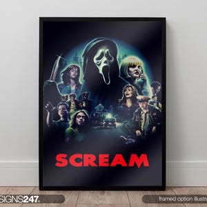 Scream Poster | Movie Poster | Movie Prints For Cinema Rooms | Wall Art | Home Decor | A0 A1 A2 A3 A4 A5