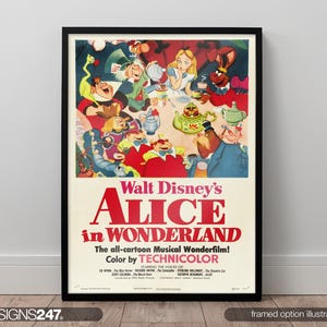 Alice In Wonderland Poster | Movie Poster | Movie Prints For Cinema Rooms | Wall Art | Home Decor | A0 A1 A2 A3 A4 A5