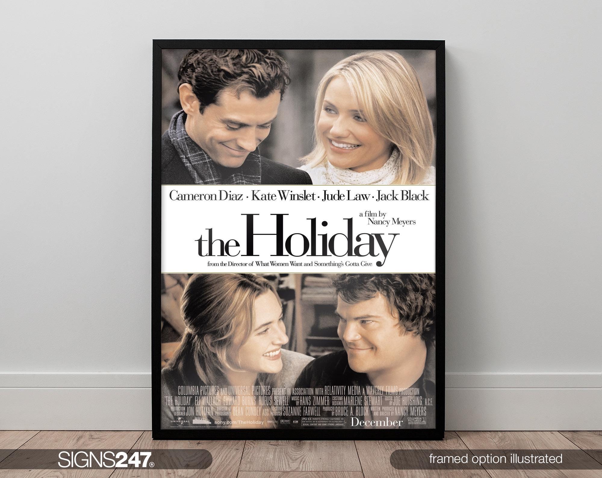 The Holiday Movie Poster | Cameron Diaz | Kate Winslet | Jude Law