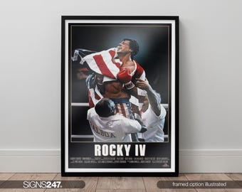 Rocky 4 Stallone Poster | Movie Poster | Movie Prints For Cinema Rooms | Wall Art | Home Decor | A0 A1 A2 A3 A4 A5