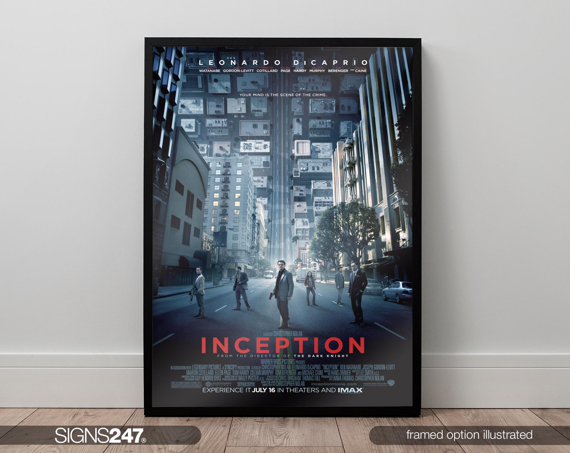 Inception Leonardo Dicaprio Poster | Movie Poster | Movie Prints for Cinema  Rooms | Wall Art | Home Decor | A0 A1 A2 A3 A4 A5 - Etsy, image size:2000x1589
