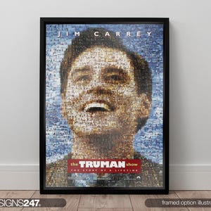 The Truman Show Poster | Movie Poster | Jim Carrey | 1998 | Movie Prints For Cinema Rooms | Wall Art | Home Decor | A0 A1 A2 A3 A4 A5