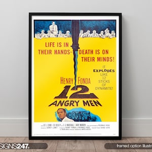 12 Angry Men Poster | Movie Poster | Movie Prints For Cinema Rooms | Wall Art | Home Decor | A0 A1 A2 A3 A4 A5