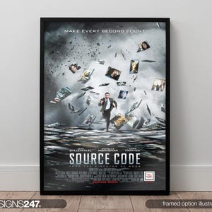 Source Code Poster | Jake Gyllenhaal | Michelle Monaghan | Vera Farmiga | 2011 | Movie Poster | Cinema Room Poster | A0 A1 A2 A3 A4 A5