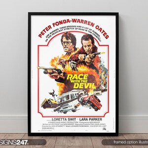 Race With The Devil Poster | Peter Fonda | Warren Oates | Loretta Swit | 1975 | Movie Poster | Cinema Room Poster | A0 A1 A2 A3 A4 A5