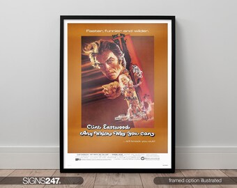 Any Which Way You Can Movie Poster | Clint Eastwood | 1980 | Movie Prints For Cinema Rooms | Wall Art | Home Decor | A0 A1 A2 A3 A4 A5