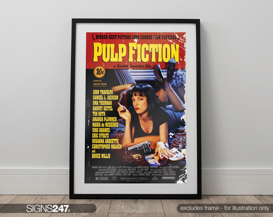 Pulp Fiction Poster | Pulp Fiction Print | Movie Prints for Cinema ...