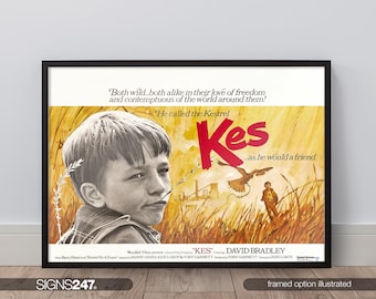 Kes  Poster | Movie Poster | Movie Prints For Cinema Rooms | Wall Art | Home Decor | A0 A1 A2 A3 A4 A5