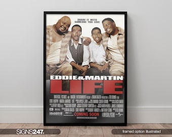 Life Movie Poster | Eddie Murphy | Martin Lawrence | 1999 | Movie Prints For Cinema Rooms | Wall Art | Home Decor | A0 A1 A2 A3 A4 A5