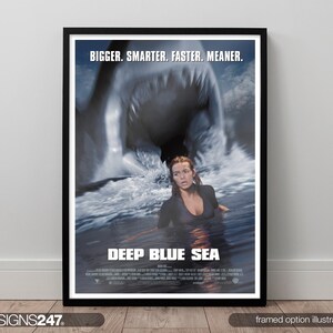 Deep Blue Sea Poster | Movie Poster | Movie Prints For Cinema Rooms | Wall Art | Home Decor | A0 A1 A2 A3 A4 A5